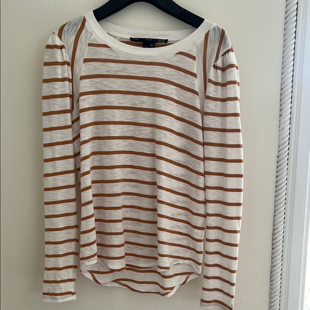 Veronica Beard Mason striped baseball tee